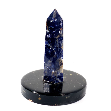 Minerale pe suport orgonic - Obelisc din sodalit natural pe suport de orgon