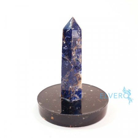 Minerale pe suport orgonic - Obelisc din sodalit natural pe suport de orgon