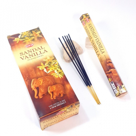 Betisoare parfumate HEM Sandal Vanilla, arome de santal si vanilie [1]