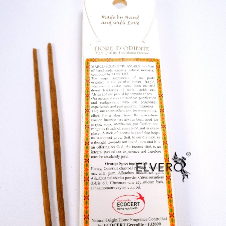 Betisoare parfumate Fiore D'Oriente Orange Spice cu uleiuri esentiale, Marco Polo's Treasures [1]
