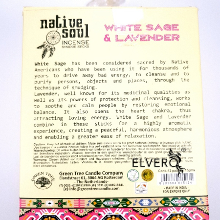 Betisoare parfumate Green Tree White Sage and Lavender, Native Soul [4]