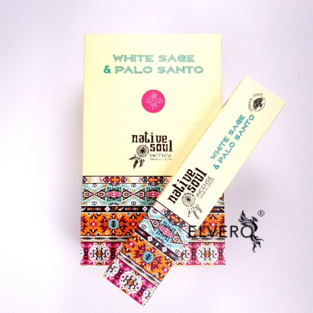 Betisoare parfumate Green Tree White Sage and Palo Santo, Native Soul [3]