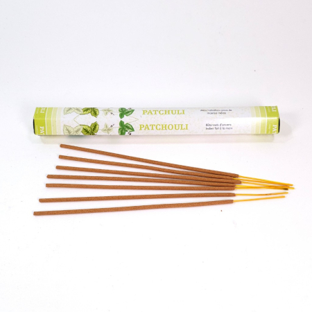 Bețișoare parfumate Green Tree Patchouli cutie hexagonală 20 buc aromă paciuli lemnoasă orientală