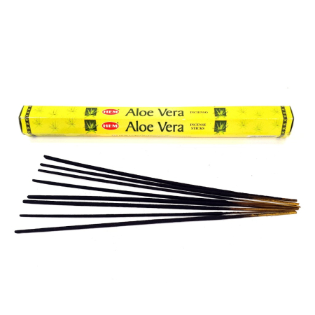Betisoare parfumate - Bețișoare parfumate HEM Aloe Vera 20 buc cutie hexagonală aromă dulce fructată India