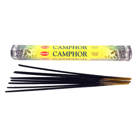 Bețișoare parfumate HEM Camphor cutie hexagonală 20 buc aromă camforată