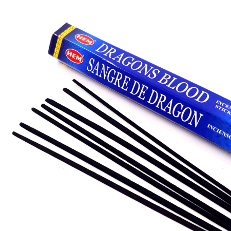 Bețișoare parfumate HEM Dragons Blood Blue cutie hexagonală 20 buc [1]