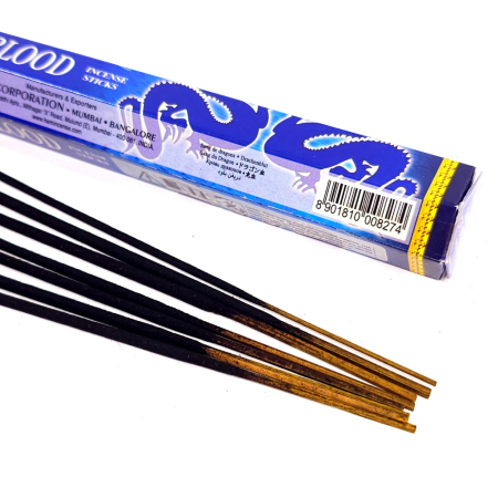 Bețișoare parfumate HEM Dragons Blood Blue cutie hexagonală 20 buc [3]