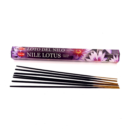 Betisoare parfumate - Bețișoare parfumate HEM Nile Lotus cutie hexagonală 20 buc aromă florală
