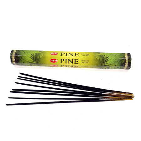 Bețișoare parfumate HEM Pine cutie hexagonală 20 buc aromă lemnoasă de pin