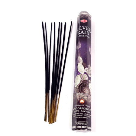 Bețișoare parfumate HEM Silver Rain cutie hexagonală 20 buc aromă proaspătă