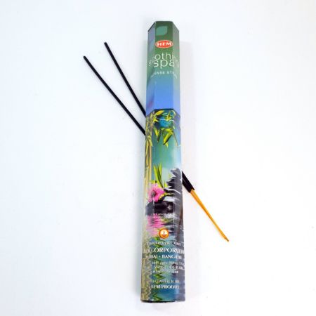 Bețișoare parfumate HEM Soothing Spa 20 buc cutie hexagonală aromă calmantă spa India [3]