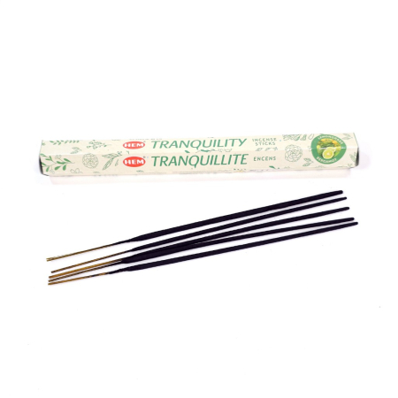 Bețișoare parfumate HEM Tranquility cutie hexagon 20 buc aromă lemongrass bergamotă India