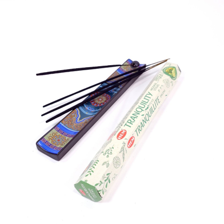 Bețișoare parfumate HEM Tranquility cutie hexagon 20 buc aromă lemongrass bergamotă India [1]