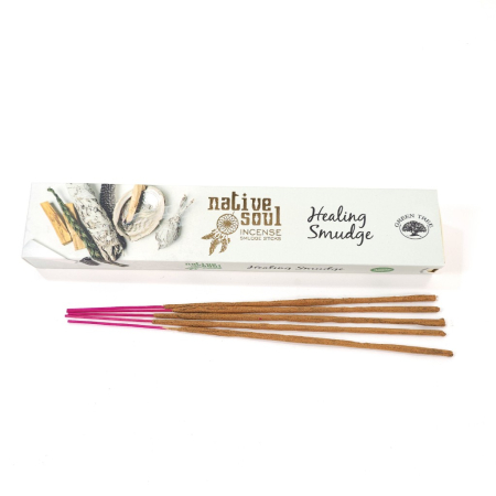 Bețișoare parfumate Native Soul Healing Smudge, cutie tematică șamanică, tijă bambus