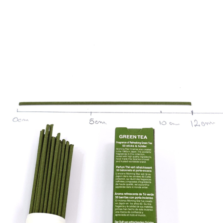 Bețișoare parfumate Nippon Kodo Green Tea Morning Star, 50 buc, aromă ceai verde, suport ceramic inclus [4]