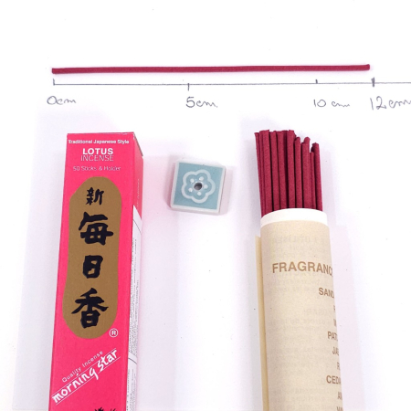 Bețișoare parfumate Nippon Kodo Lotus Morning Star, 50 buc, aromă florală nufăr, suport ceramic inclus [2]