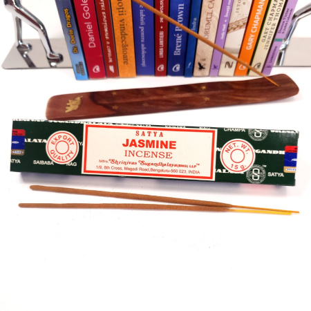 Betisoare parfumate Satya Jasmine – aromă florală dulce și romantică de iasomie pură, pachet 10 bețișoare [2]