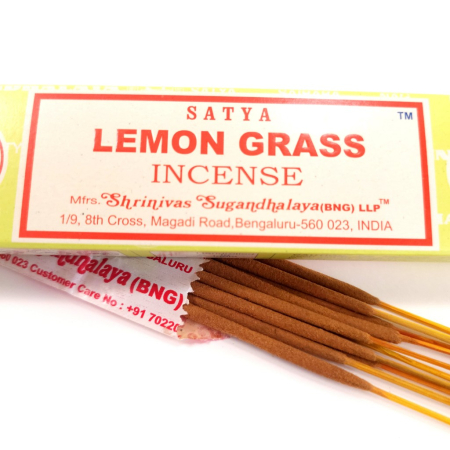Betisoare parfumate Satya Lemon Grass – 10 bețe naturale cu aromă proaspătă de lămâiță [1]
