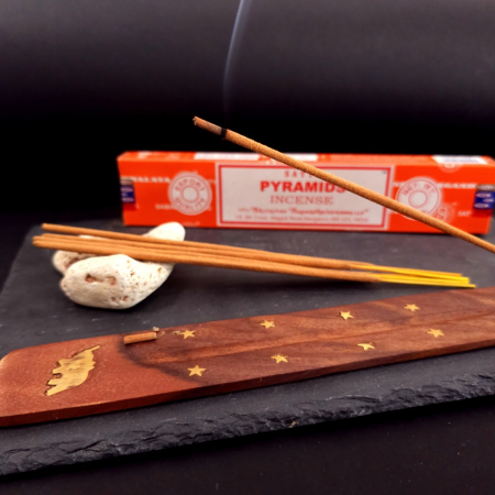 Bețișoare parfumate Satya Pyramids 15 gr – masala, rulate manual India, aromă dulce lemnoasă florală [3]