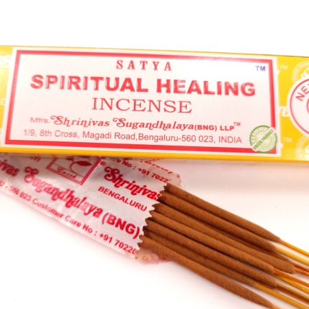 Bețișoare parfumate Satya Spiritual Healing aromă dulceagă profundă relaxantă rulate manual India 15 gr ingrediente naturale [1]