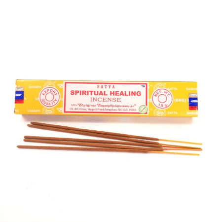 Bețișoare parfumate Satya Spiritual Healing aromă dulceagă profundă relaxantă rulate manual India 15 gr ingrediente naturale