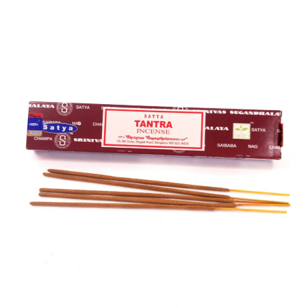 Bețișoare parfumate Satya Tantra 15 gr, 10 buc, aromă orientală caldă, rulate manual India