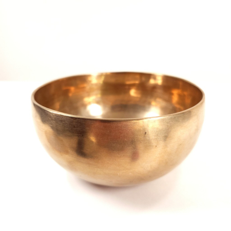Bol tibetan cântător 15 cm din aliaj bronz handmade Nepal pentru terapie prin sunet