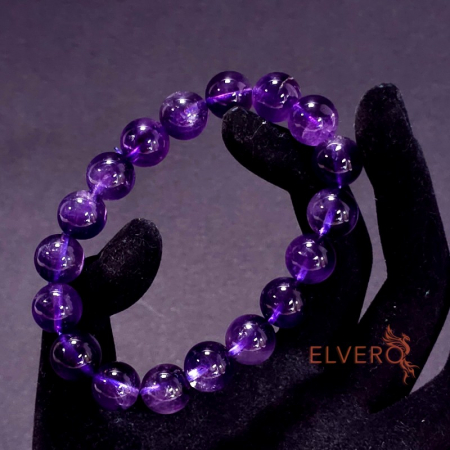 Bratara elastica pietre naturale mov [4]