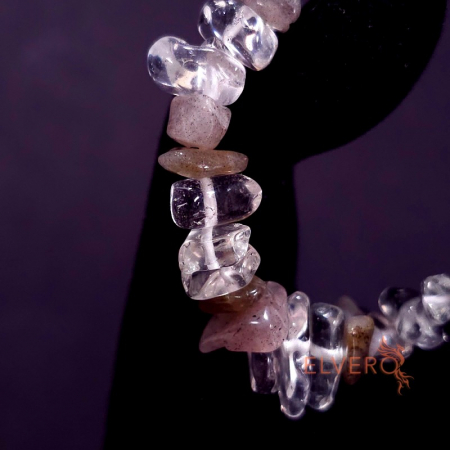 Bratara elastica cristale naturale de labradorit si cuart [3]