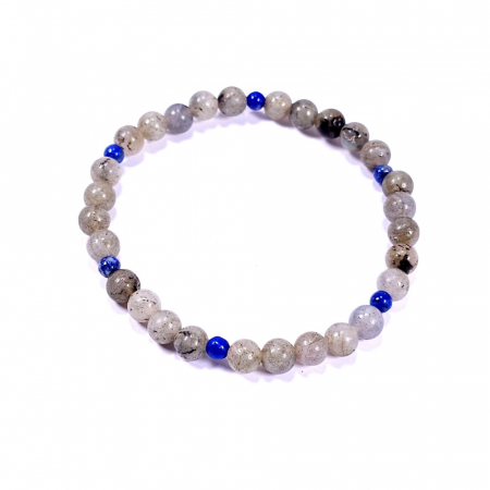 Brățări din pietre naturale semiprețioase - Bratara pentru barbati din pietre labradorit si lapis lazuli