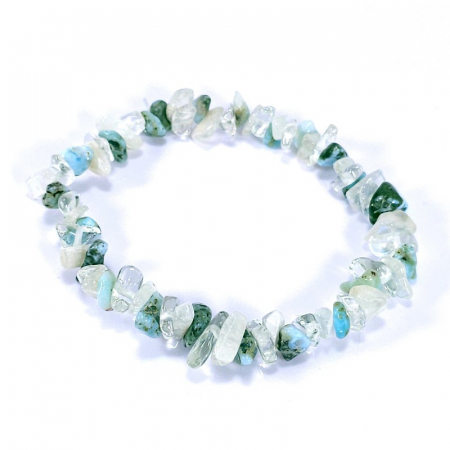 Brățări din pietre naturale semiprețioase - Larimar si piatra lunii moonstone bratara elastica