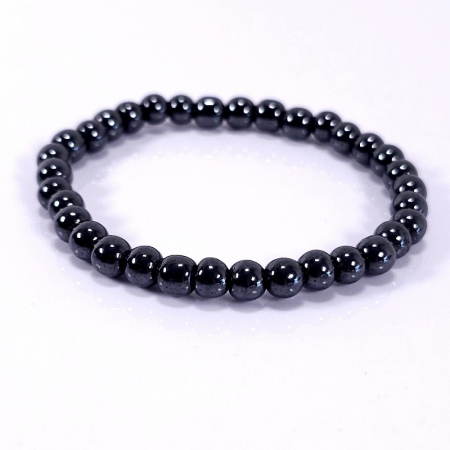 Brățări din pietre naturale semiprețioase - Bratara elastica turmalina neagra sfere 6 mm