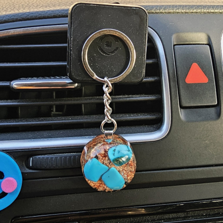Accesoriu pentru chei din pietre culoare turcoaz [4]