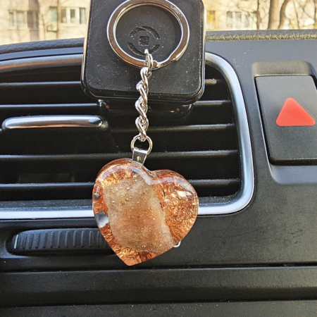 Turmalina roz breloc chei [7]