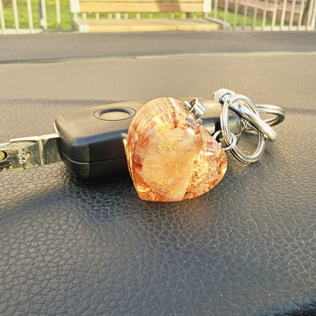 Turmalina roz breloc chei [6]