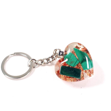 Accesoriu chei din pietre malachit [2]