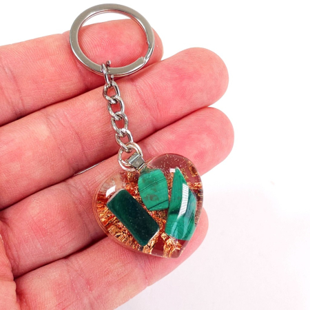 Accesoriu chei din pietre malachit [3]