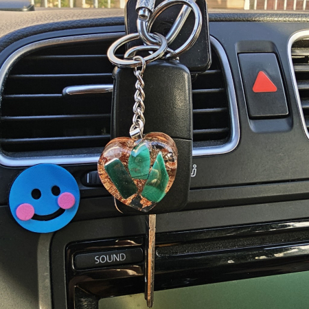 Accesoriu chei din pietre malachit [5]