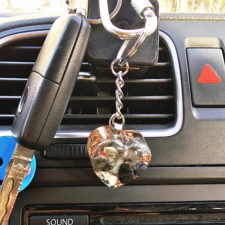 Breloc orgonic inima cu smarald [3]