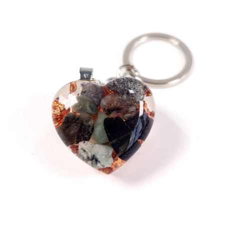 Breloc orgonic inima cu smarald [1]