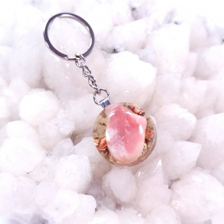 Brelocuri cu pietre naturale - Breloc - pandantiv orgon cu opal roz