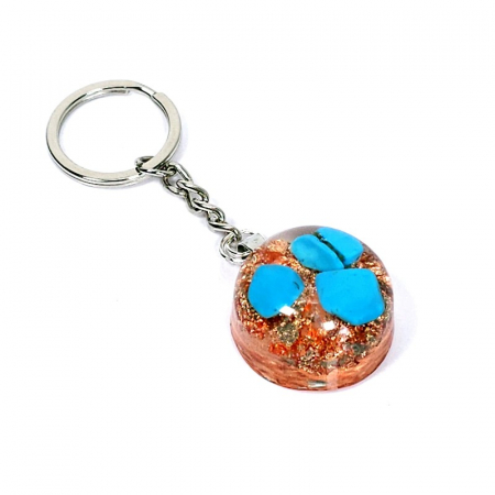 Brelocuri cu pietre naturale - Accesoriu pentru chei din pietre culoare turcoaz