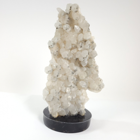 Minerale pe suport orgonic - Geoda cuart pe spuport din turmalina neagra
