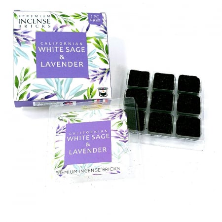 Conuri parfumate - Carbuni parfumati aromaterapie White Sage and Lavender, salvie albă si lavanda