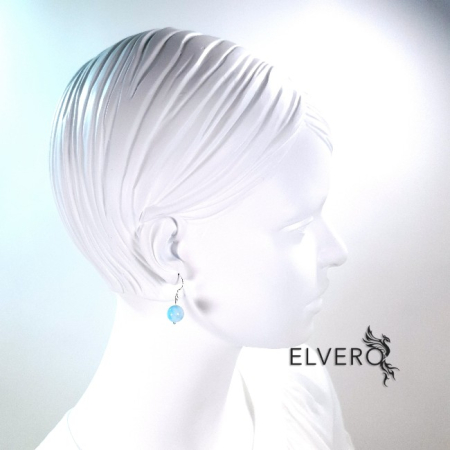 Larimar natural cercei placati argint [3]