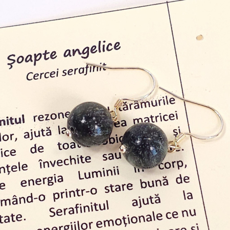 Cercei din serafinit, sfere naturale de 10 mm – Șoapte angelice | Elvero [7]