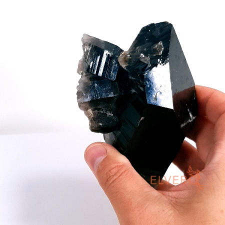Cluster cristale de cuarț fumuriu, 15x8 cm, 683 gr, cod 0088. Obiect unicat [4]