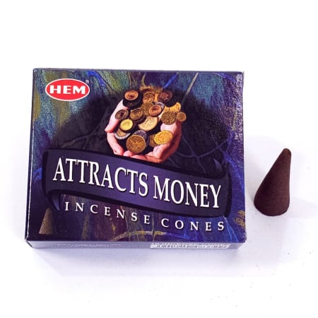 Conuri parfumate - Cutie conuri HEM Attracts money si con parfumat