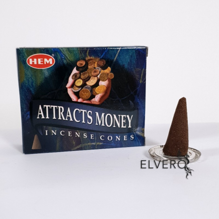 Conuri parfumate - Cutie conuri HEM Attracts money si con parfumat