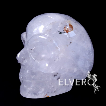 Baghete si sfere - Craniu din cristal de cuarț alb, 850 gr, 9x8x6 cm. Obiect unicat
